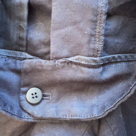 Talbots 5" Midi Chino Shorts Size 8 Black Linen Blend - Picture 4 of 8